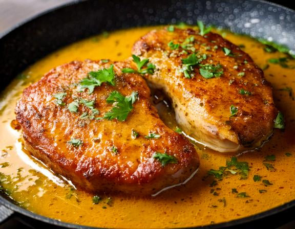 Juicy Garlic Butter Skillet Pork Chops