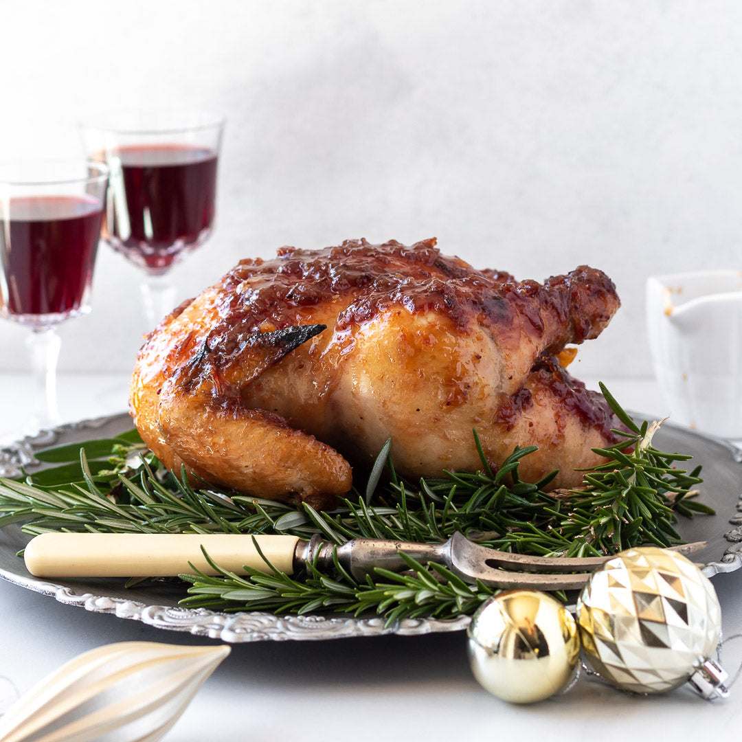 Cranberry glazed Roast Chicken