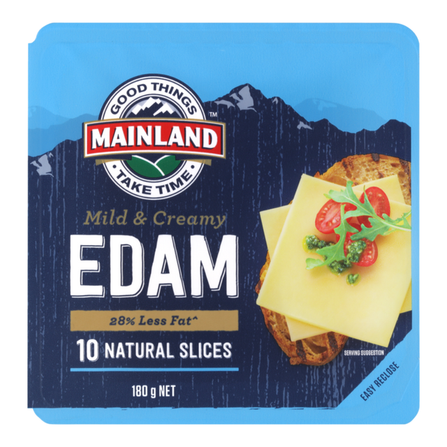 Mainland Edam Cheese Slices - 180g- Beautiful selection of fresh cut meat delivered overnight by your favourite online butcher - The Meat Box, We specialise in delivering the best cuts straight to your door across New Zealand. | Meat Delivery | NZ Online Meat