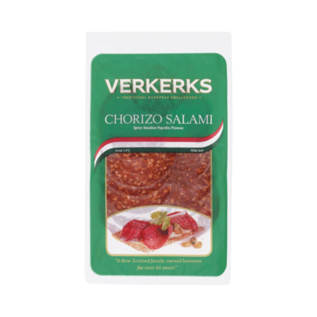 Verkerks Chorizo Salami - 100g- Beautiful selection of fresh cut meat delivered overnight by your favourite online butcher - The Meat Box, We specialise in delivering the best cuts straight to your door across New Zealand. | Meat Delivery | NZ Online Meat