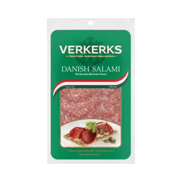 Verkerks Danish Salami - 100g- Beautiful selection of fresh cut meat delivered overnight by your favourite online butcher - The Meat Box, We specialise in delivering the best cuts straight to your door across New Zealand. | Meat Delivery | NZ Online Meat