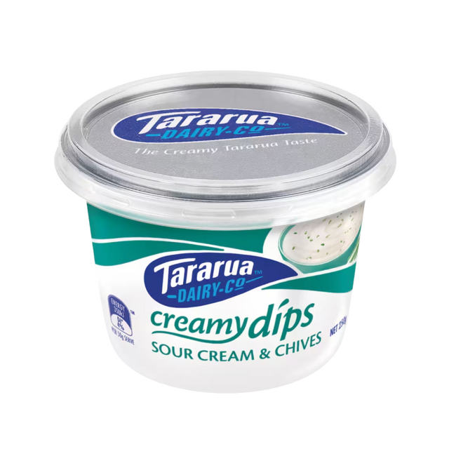 Tararua Sour Cream & Chives Dip- Beautiful selection of fresh cut meat delivered overnight by your favourite online butcher - The Meat Box, We specialise in delivering the best cuts straight to your door across New Zealand. | Meat Delivery | NZ Online Meat