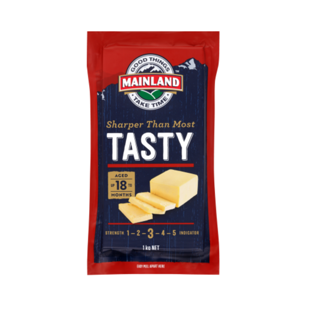 Mainland Tasty Cheddar Cheese 250g- Beautiful selection of fresh cut meat delivered overnight by your favourite online butcher - The Meat Box, We specialise in delivering the best cuts straight to your door across New Zealand. | Meat Delivery | NZ Online Meat