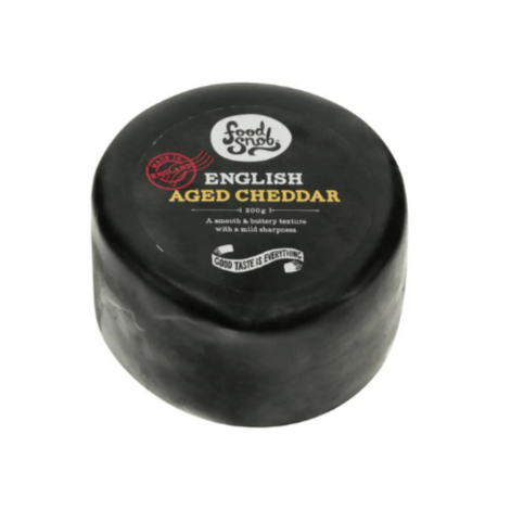 Food Snob Aged English Cheddar- Beautiful selection of fresh cut meat delivered overnight by your favourite online butcher - The Meat Box, We specialise in delivering the best cuts straight to your door across New Zealand. | Meat Delivery | NZ Online Meat