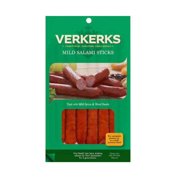 Verkerks Salami Stick - 150g- Beautiful selection of fresh cut meat delivered overnight by your favourite online butcher - The Meat Box, We specialise in delivering the best cuts straight to your door across New Zealand. | Meat Delivery | NZ Online Meat