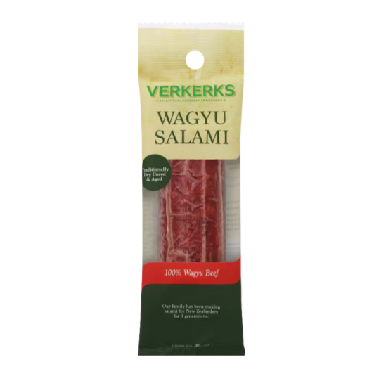 Verkerks Wagyu Salami - 100g- Beautiful selection of fresh cut meat delivered overnight by your favourite online butcher - The Meat Box, We specialise in delivering the best cuts straight to your door across New Zealand. | Meat Delivery | NZ Online Meat