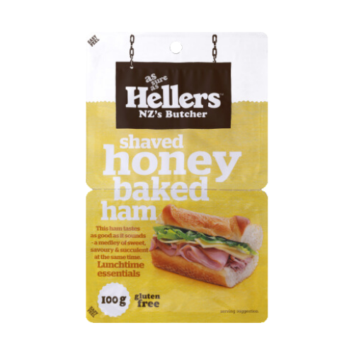 Hellers Honey Baked Ham - 100g- Beautiful selection of fresh cut meat delivered overnight by your favourite online butcher - The Meat Box, We specialise in delivering the best cuts straight to your door across New Zealand. | Meat Delivery | NZ Online Meat