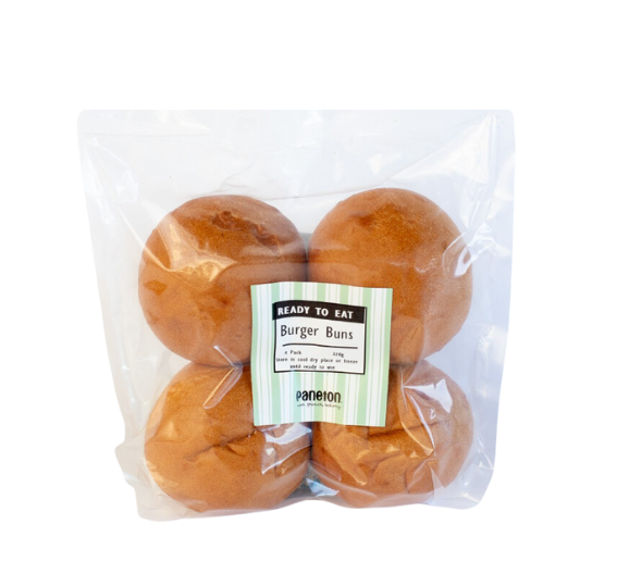 Paneton Bakery Burger Buns - 4 pack- Beautiful selection of fresh cut meat delivered overnight by your favourite online butcher - The Meat Box, We specialise in delivering the best cuts straight to your door across New Zealand. | Meat Delivery | NZ Online Meat