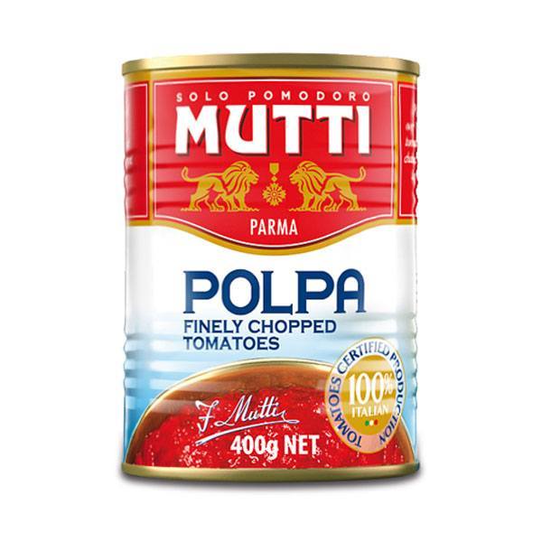 Mutti Polpa Finely Chopped Tomatoes 400g- Beautiful selection of fresh cut meat delivered overnight by your favourite online butcher - The Meat Box, We specialise in delivering the best cuts straight to your door across New Zealand. | Meat Delivery | NZ Online Meat